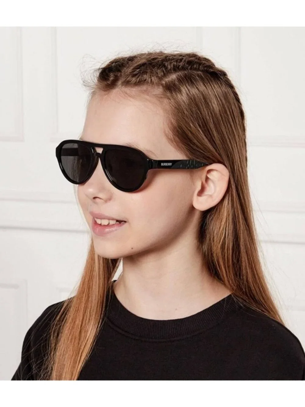 Burberry Kids JB4005U 418187 Sunglasses Red Aviator Frame, Grey Lenses